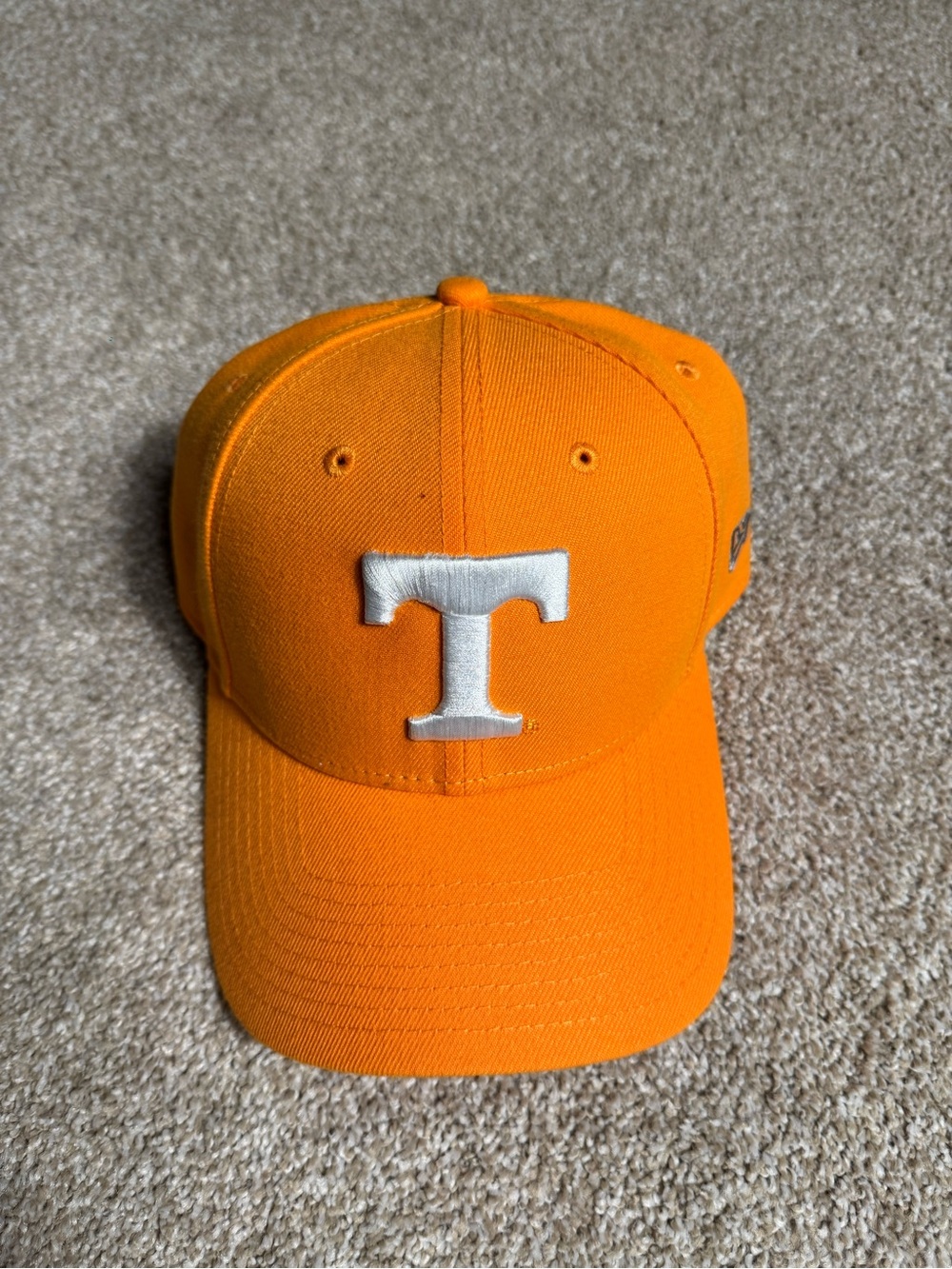 Orange Baseball Cap with White 'T' Logo